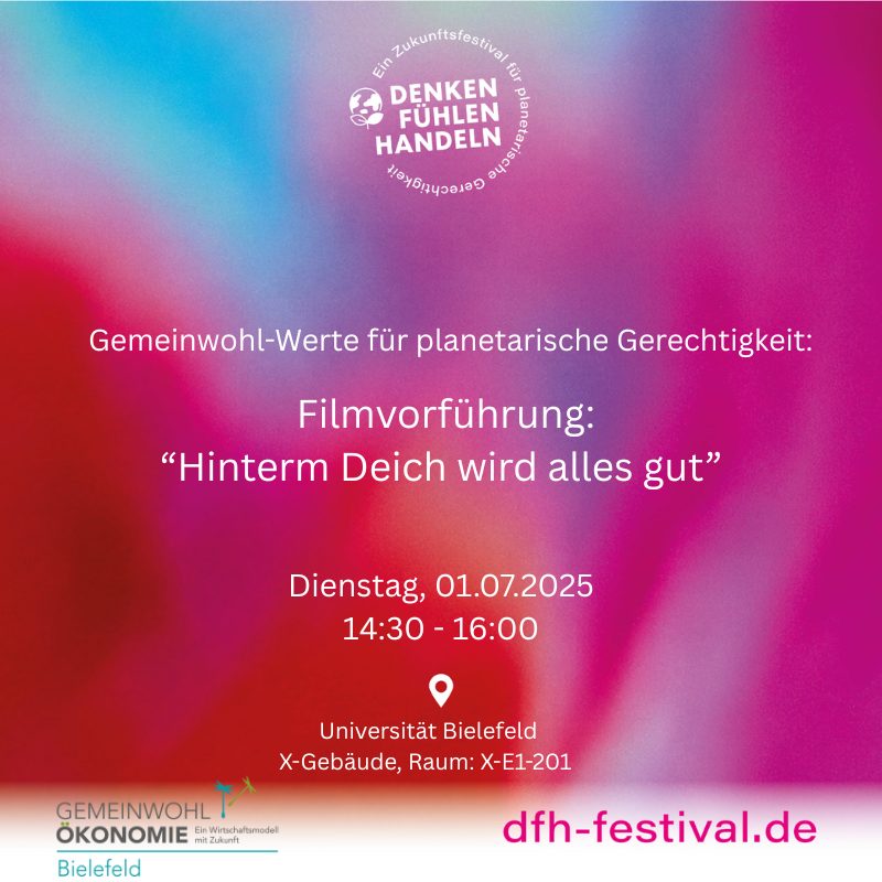 Gemeinwohl-Werte für planetarische Gerechtigkeit: Filmvorführung “Hinterm Deich wird alles gut”
